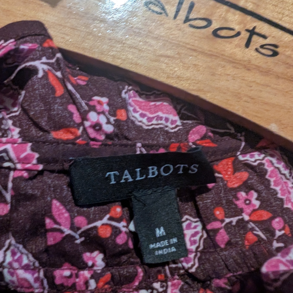 Velvet Trim Smocked Top - Luminous Floral - Medium - Picture 6 of 6